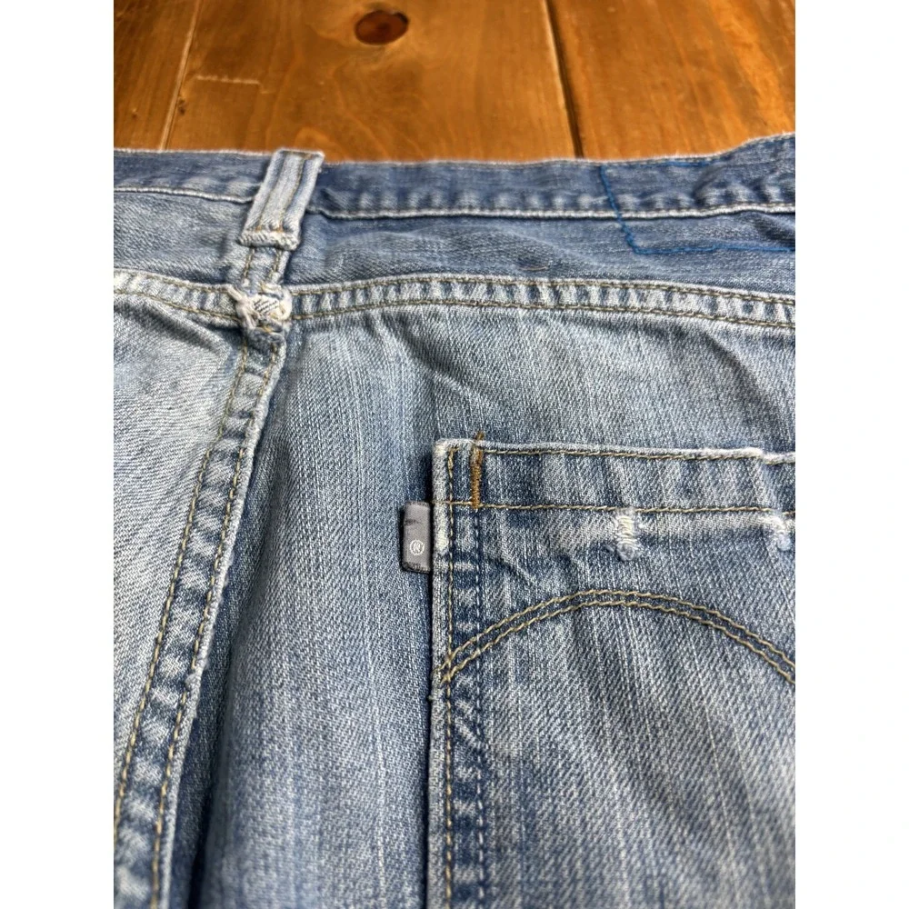 SilverTab Men's W34 L32 True Bootcut Jeans Medium Wash Distressed 100% Cotton